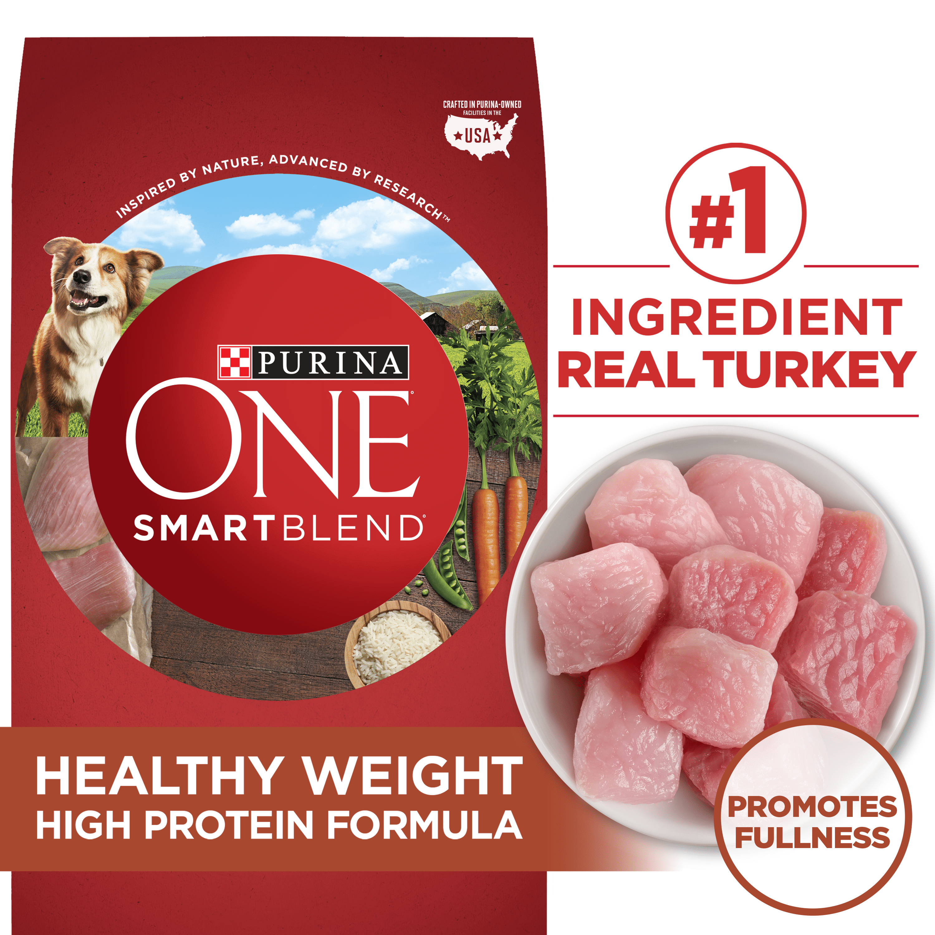 Purina ONE Weight Management Natural Dry Dog Food SmartBlend Healthy 