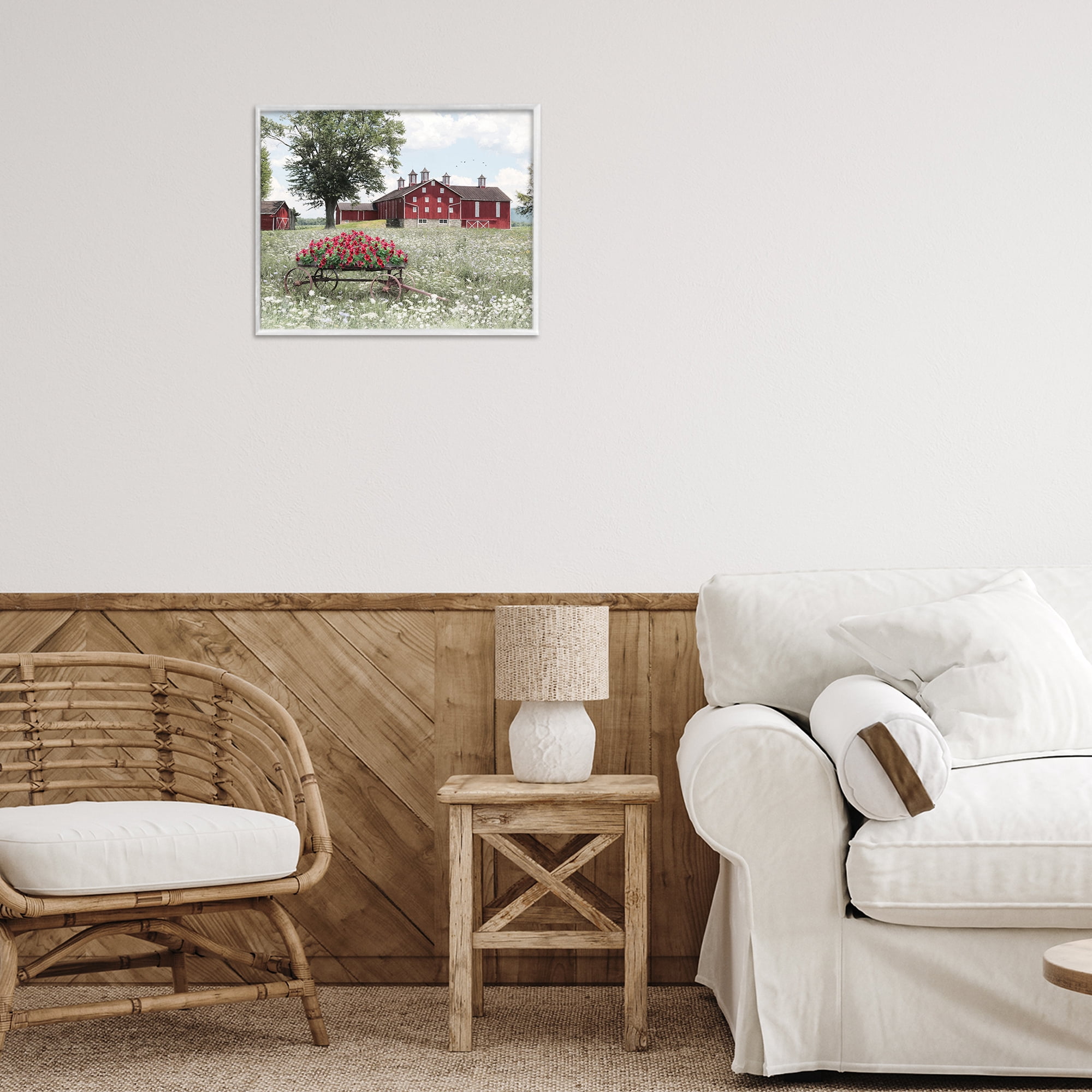 Stupell Industries Old Milton Farm White Framed Giclee Art, design by Lori Deiter