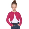 thumbnail image 2 of Purcoar Girls Open Front Bolero Knit Cardigan Kids Cotton Soft Sweater Long Sleeve Lightweight Coat, 2 of 5