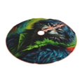 thumbnail image 2 of Bingfone Christmas Tree Skirt Mat Christmas Decoration Interior 30" -Realistic Style Wolf Warrior, 2 of 6