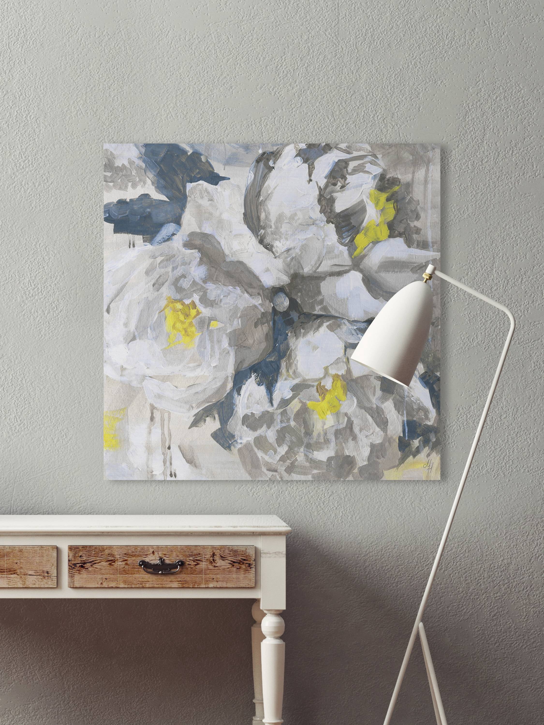 Marmont Hill White Peony IV Canvas Wall Art