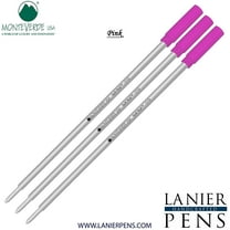Lanier Combo Pack - 3 Pack - Monteverde Soft Roll Ballpoint C13 Paste Ink Refill Compatible with most Cross Style Ballpoint Pens - Pink (Medium Tip 0.7mm)