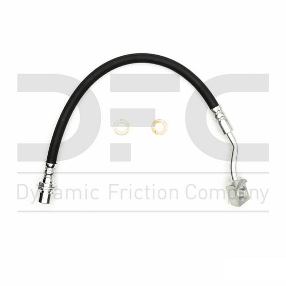 Rear Lower Left Dynamic Friction Company Brake Line Hose 350-47418 For 2007 Chevrolet Silverado 3500, 2007-2010 Chevrolet Silverado 3500 HD, 2007-2010 GMC Sierra 3500 HD