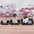 thumbnail image 5 of Uxcell 6" 7" 9" Plastic Square Plant Pot Saucer Flower Drip Tray, Black 6in1 Set, 5 of 5