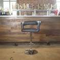 thumbnail image 2 of AmeriHome Adjustable Black Vinyl Finish Full Back Bar Stool, 2 of 5