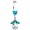 Blue, variant on Dangle Belly Button Ring Womens 14G 316L Steel Navel Ring Piercing Heart Flower Mens