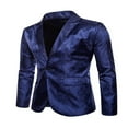 thumbnail image 1 of Men‘s Casual Long Sleeves Slim Fit Formal One Button Suit Blazer Coat Jacket Tops, 1 of 2