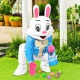 thumbnail image 2 of Alaiyaky Easter Bunny Costume Adult, Rabbit Costume with Vest Rabbit Bow Tie, Rabbit Onesie Costume for Easter Fancy Dress Costume, 2 of 8