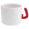 thumbnail image 3 of Taza de Cerámica Texturizada, Diseño Minimalista, Modelo LOVE en Relieve con Asa en Forma de L, Tarro para Bebidas Calientes, Capacidad 395 ml, 3 of 3