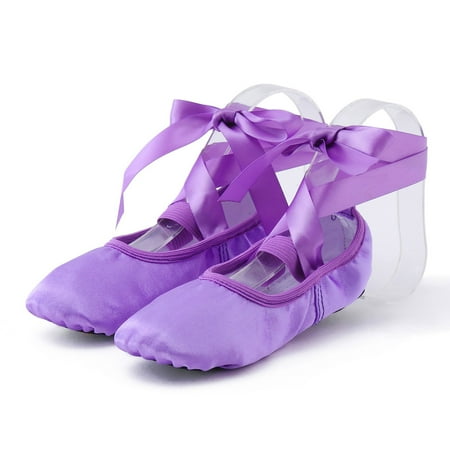 

kpoplk Baby First Walking Shoes Children Dance Shoes Strap Ballet Shoes Toes Indoor Yoga Training Shoes Sandals For Girls(Purple)