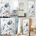 thumbnail image 6 of Watercolor Flowers Leaf Fabric Shower Curtain Blue Butterfly Plant Washable Shower Curtains for Bathroom, Waterproof Bath Curtain with Hooks Home Decor 72x72in, 6 of 8
