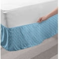 thumbnail image 2 of 1970s Bed Skirt, Hand Drawn Circles Pattern on Pale Blue Background Monochrome Illustration, Elastic Bedskirt Dust Ruffle Wrap Around for Bedding Decor, 4 Sizes, Blue and Pale Blue, by Ambesonne, 2 of 2