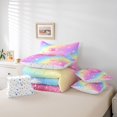 thumbnail image 6 of Manfei Lovely Initial B 7-Piece King Bedding,Pretty Bowtie King Bed in a Bag,Pink,Colorful Stars Reversible, 6 of 7