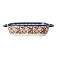 thumbnail image 1 of Plato para pasta y ensalada, para hornear, bandeja para hornear, diseño floral, glaseado suave, tazón de arroz, pasta rectángulo, 1 of 8