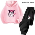 thumbnail image 4 of Conjunto de sudadera con capucha Kawaii Kuromi, ropa de moda para niños, ropa de otoño para niñas, traje de gato, sudaderas con capucha para niños, chándal informal para niños pequeños, 4 of 5
