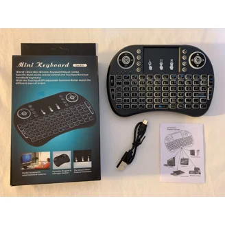 Rii X8 Plus 2.4GHz Backlit Wireless Keyboard Touchpad Voice Input