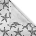 thumbnail image 4 of Ambesonne Starfish Window Valance, Zentangle Aquatic Creature, 54" X 18", Charcoal Grey White, 4 of 5
