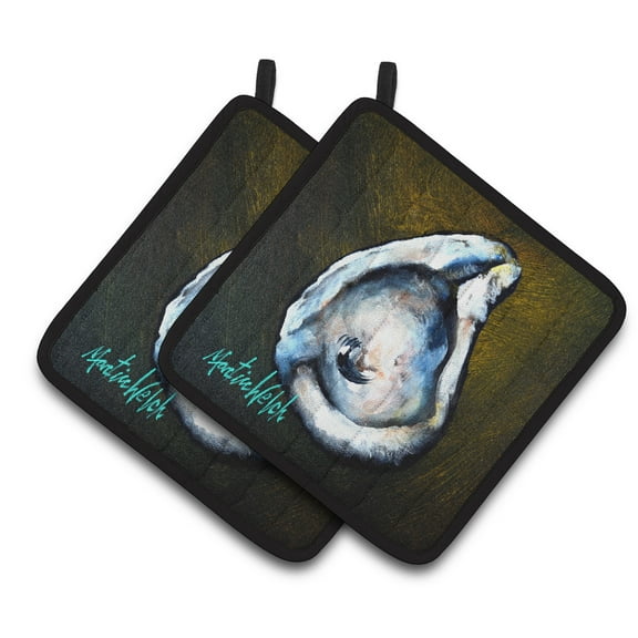 Carolines Treasures MW1317PTHD Brown Eye Oyster Pair of Pot Holders , 7.5HX7.5W, multicolor
