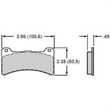 Wilwood PolyMatrix Pad Set - 6812 A DLS DLS Floater DPS 3 Hole