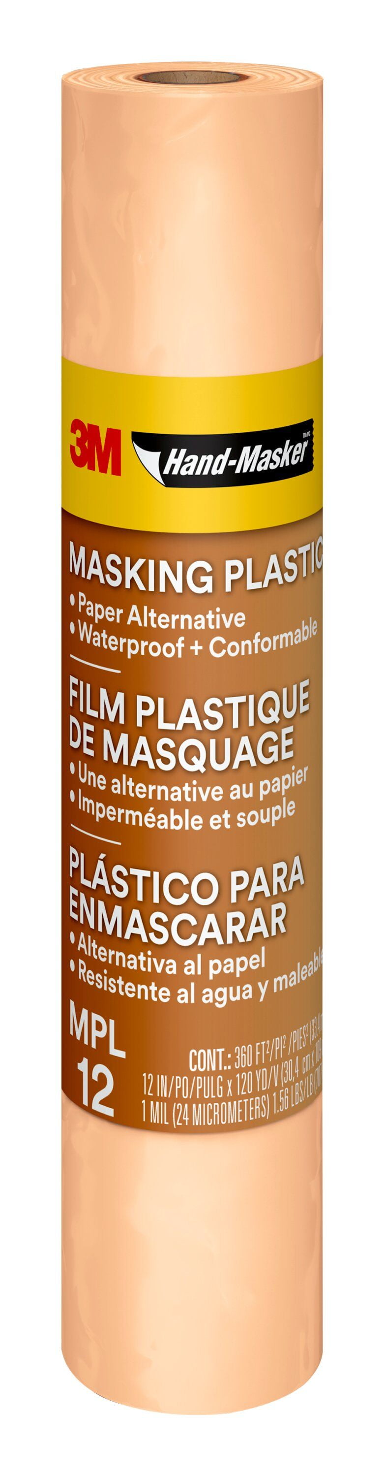 3M HandMasker Masking Plastic MPL12, 12 Inches x 120 Yards Walmart