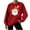 Red, variant on Fall Fashion Must Haves Christmas Cozy Round Neck Pullover Sweatshirt Long Sleeve Holiday Top for Women Women Fall Clothes