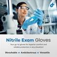 thumbnail image 4 of Dealmed Nitrile Medical Exam Gloves, Powder-Free, Latex-Free, Disposable for Food Prep, Cleaning, Tattoo, Beauty, Medical, Sky Blue, Small, 100/Box (Pack of 1), 4 of 9