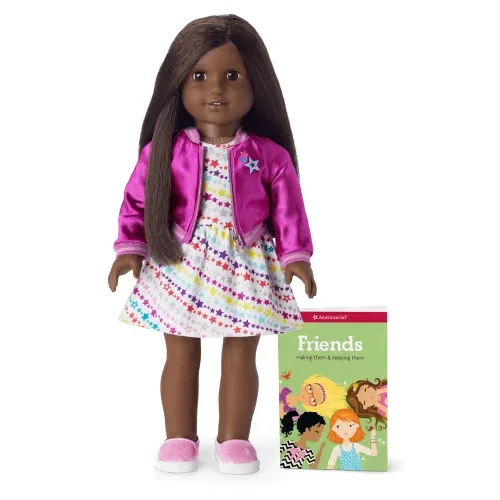 American Girl 18" Truly Me #80 Doll Deep Skin Black Textured Hair Brown Eyes