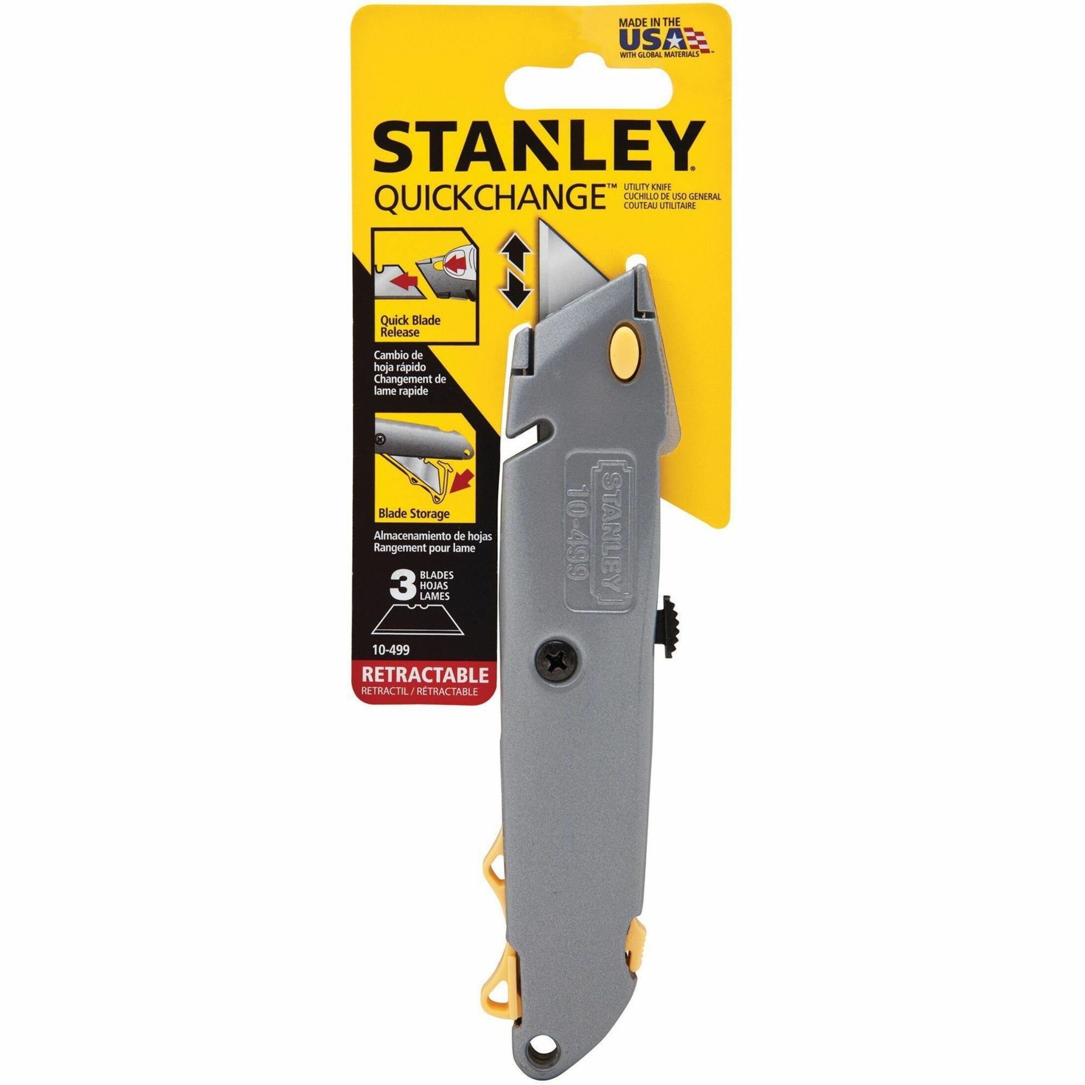 Stanley, BOS10499, Quick-Change Utility Knife, 1 Each, Black,Silver - image 3 of 4