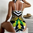 thumbnail image 6 of AURORA TRADE Women's Hollowed-out Backless Bikini One Piece Swimsuit Deep V Neck Halter Monokini Bathing Suit Swimwear, 6 of 7
