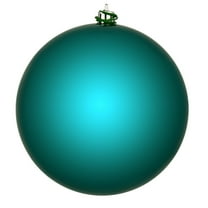 Vickerman 4.75" Dark Teal Shiny Ball Ornament, 4 per Bag