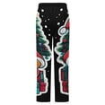 thumbnail image 6 of Santa Claus With Gifts Winter Female Pants Flannel High Waist Women Pants Lady Warm Straight Leg Plush Trousers, 6 of 7
