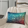 thumbnail image 5 of Lsque Colorful Rainbow Glitter Pattern Pillow Case – Soft & Cozy Throw Pillow Cover, Hypoallergenic Cushion Case for Sleeping Women with Envelope Closure-16"x24", 5 of 6