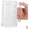Luxail Freezer Beer Mug, Double Wall, Insulated Gel Plastic Pint