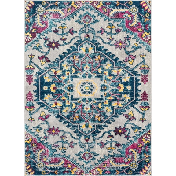 Well Woven Mystic Gwendolyn Bohemian Medallion Oriental Multi 3'11" x 5'3" Area Rug