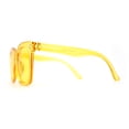 thumbnail image 4 of Girls Child Size Pop Color Thick Horn Rim Sunglasses Yellow, 4 of 4