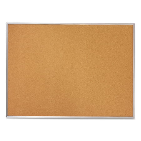 Mead Cork Bulletin Board, 96 x 48, Silver Aluminum Frame