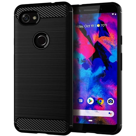 Leather Shell Case - for Google Pixel 3a XL Case, Genuine Leather Card Holder Slot Wallet Case Cover for Google Pixel 3a, Slim Genuine Leather Shell Mobile Phone Protectors (Blue), S10241
