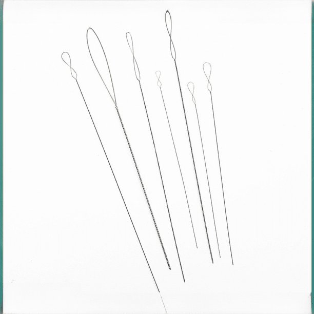 Aguja para abalorios de ojo grande ultrafina, herramienta para abalorios hecha a mano, alambre guía para abalorios, aguja para abalorios