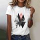 thumbnail image 2 of Tops de Mujer Elegantes Blusas Casuales Camisas Erógenas de Moda de Cuello Redondo Camiseta Impresa de Manga Corta Odeerbi ODB167980, 2 of 6