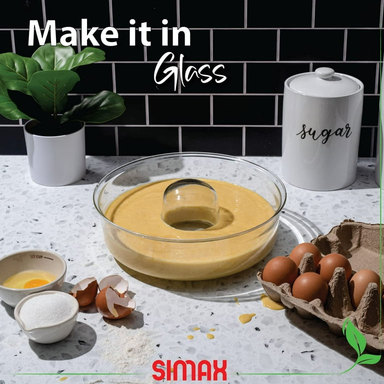Simax Clear Glass Shallow 4.75 Bundt Pan Heat Cold and