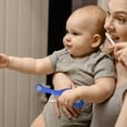 thumbnail image 1 of 2 Pieces Silicone Handheld U Shaped Toothbrushes Portable Manual Toddler Full Mouth Teeth All-Rounded Mouthpiece Gadgets Blue, Large, 1 of 9