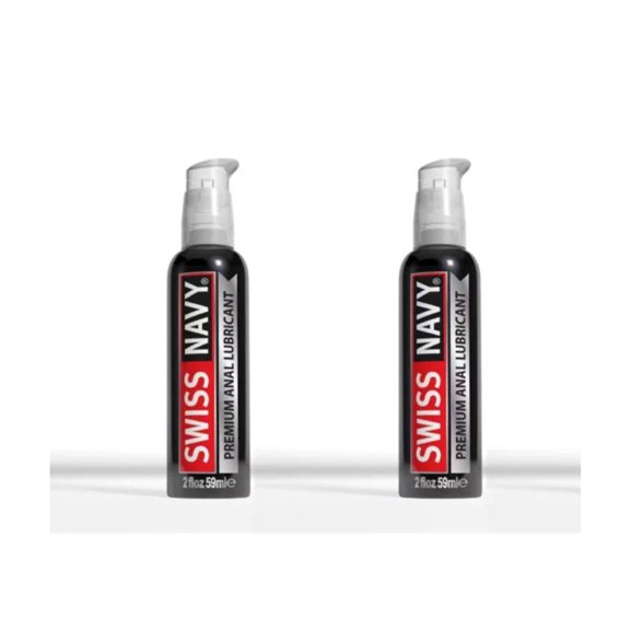 Swiss Navy Premium Silicone Based Long Lasting Anal Lubricant 2 fl oz - Pack of 2