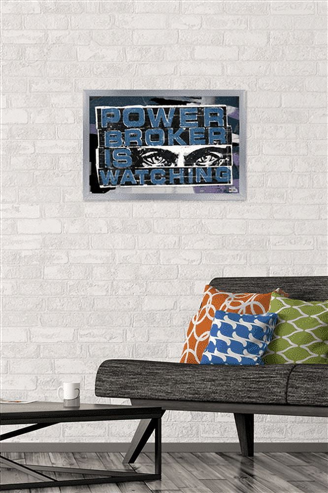 Marvel Falcon and Winter Soldier - Power Broker Watching 1 Wall Poster, 14.725" x 22.375", Framed