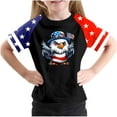 thumbnail image 2 of Amidoa Cute Girls Short Sleeve Graphic Crewneck Summer Casual Tee Black,120, 2 of 4