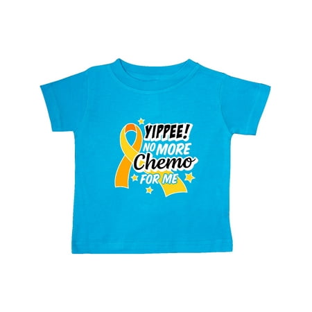 

Inktastic Chilhood Cancer Awareness Yippee no More Chemo for Me Gift Baby Boy or Baby Girl T-Shirt
