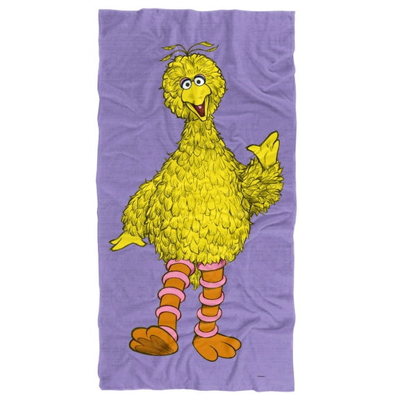 Sesame Street Big Bird Painted Officially Licensed Beach Towel 30' X 60'