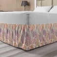 thumbnail image 1 of Muted Colors Bed Skirt, Romantic Abstract Colored Fallen Leaves with Colorful Outlines, Elastic Bedskirt Dust Ruffle Wrap Around for Bedding Decor, 4 Sizes, Champagne and Multicolor, by Ambesonne, 1 of 2