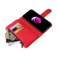 thumbnail image 4 of Case for iPhone SE 2020/2022 Cover Zipper Pocket Wallet Case Magnetic Protective - Red, 4 of 5