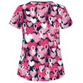 thumbnail image 2 of Puntoco mujeres moda manga corta cuello tops uniforme de trabajo blusa camisa Puntoco Puntoco-553, 2 of 3