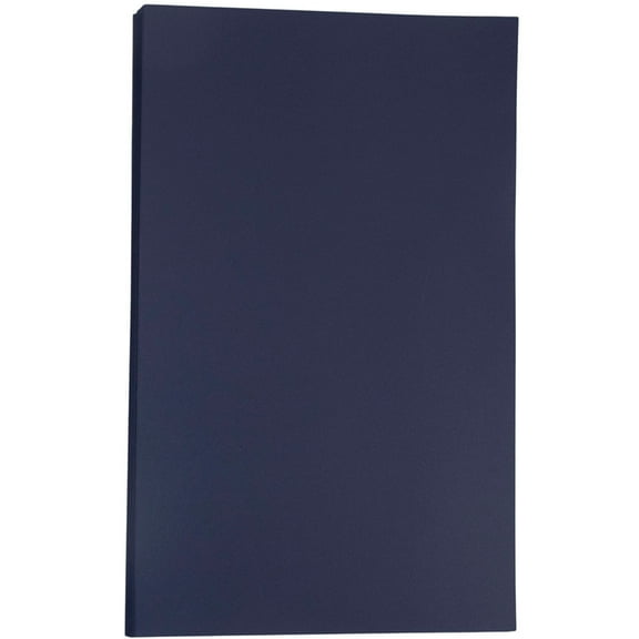 JAM Paper Legal Cardstock, 8 1/2 x 14, 50 per Pack, 80lb Navy Blue